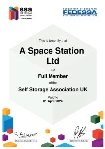SSA UK Membership Certificate